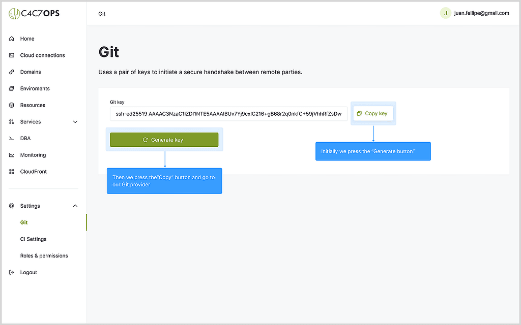 Vincular un proveedor Git con la consola de C4C7OPS - imagen 1