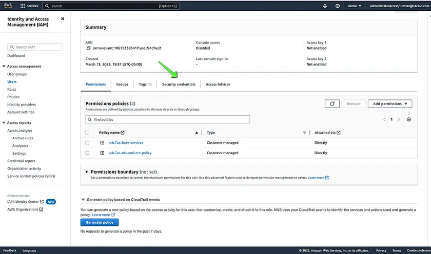 AWS Policies for C4C7OS Integration - imagen 17