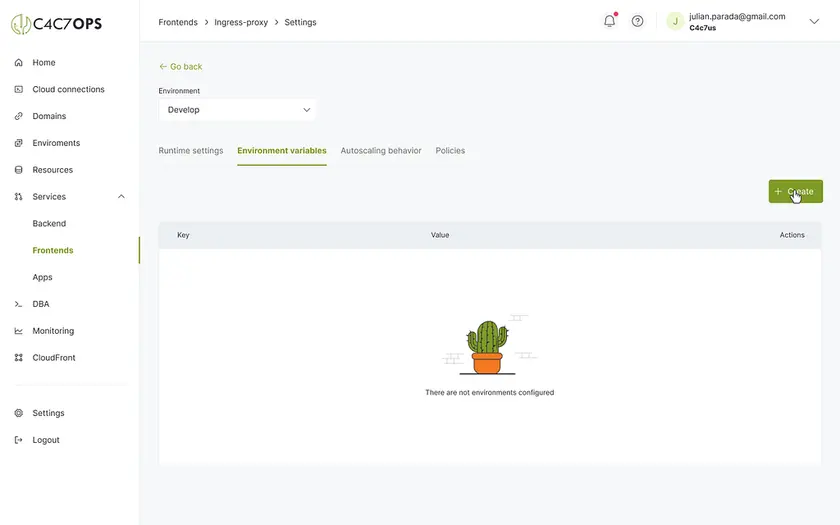 Despliega un repositorio frontend utilizando la consola de C4C7OPS - imagen 6