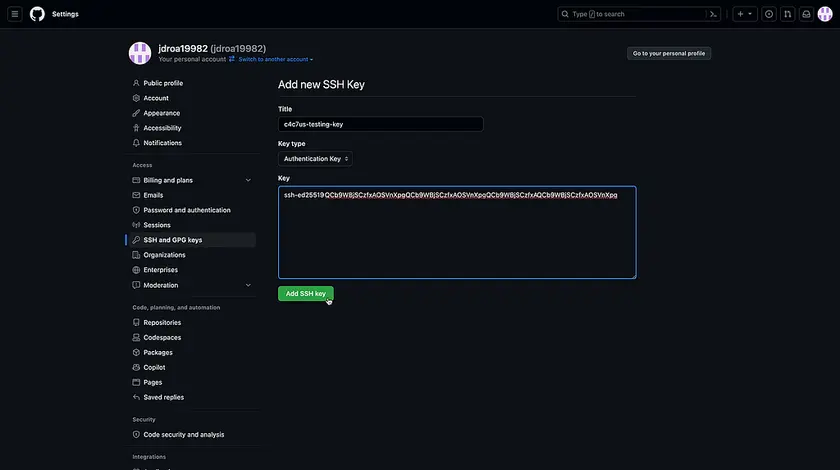 Vincular un proveedor Git con la consola de C4C7OPS - imagen 16